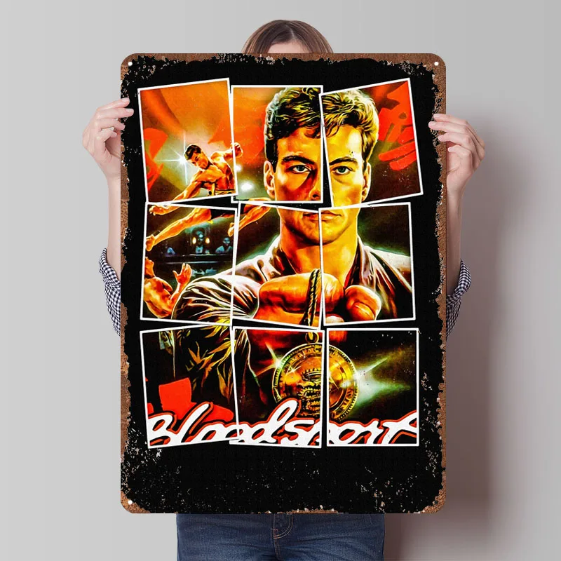 Bloodsport Metal Sign 클래식 영화 포 - Retro Gaming At Home 리뷰 및 가격