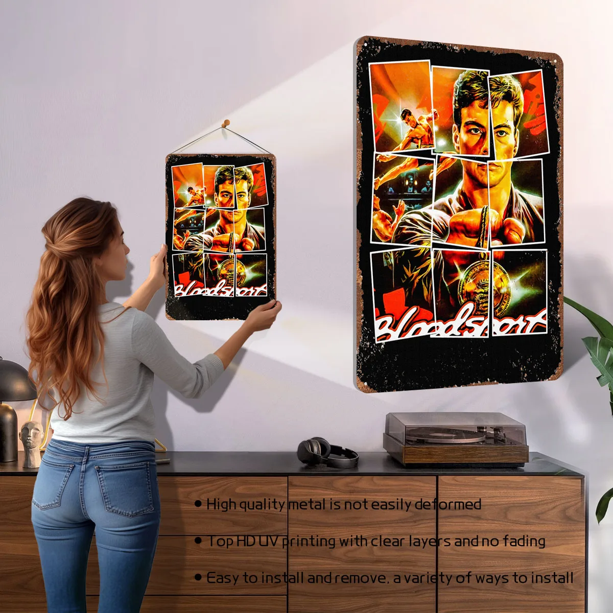 Bloodsport Metal Sign 클래식 영화 포 - Retro Gaming At Home 리뷰 및 가격